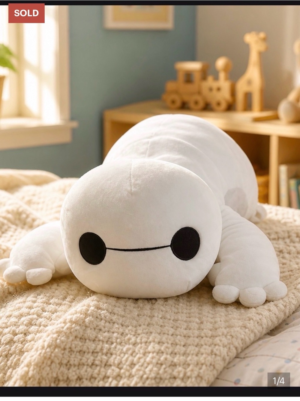 Plush White Character Body Pillow - Cozy Sleep & Hug Pillow